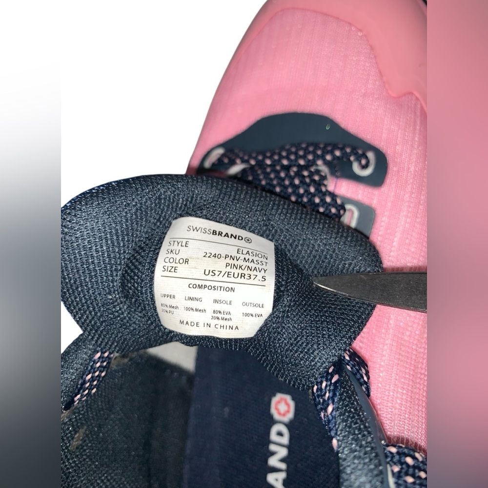SwissBrand Elasion Pink/Navy Athletic Sneakers Size 7 - Picture 2 of 11
